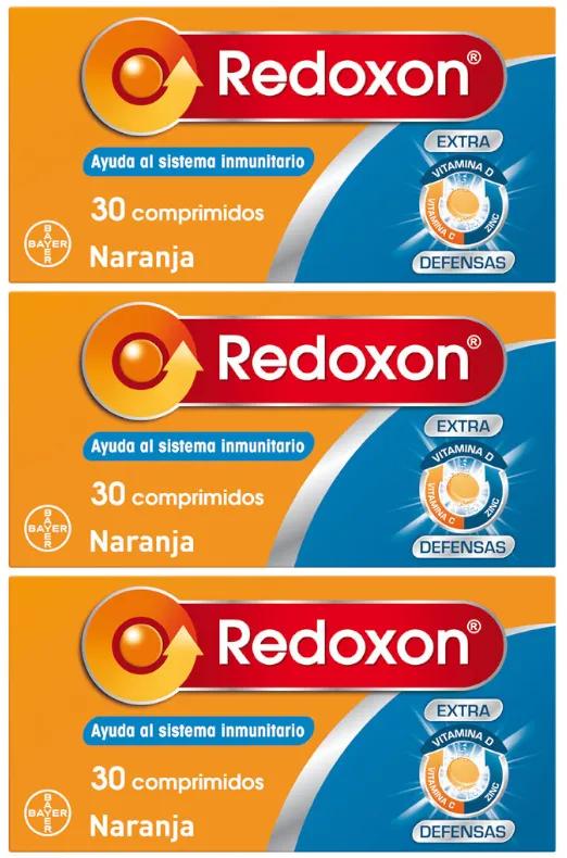 Redoxon Extra Defenses Vitamin D, C and Zinc 3x30 Orange Effervescent Tablets