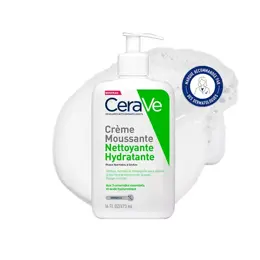 Cerave Crème Moussante Nettoyante Hydratante Visage pour Peaux Normales à Sèches 473ml