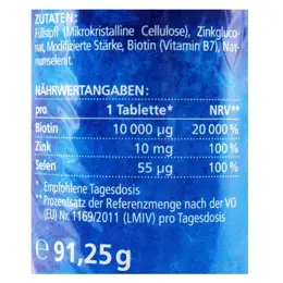 Vitamaze Biotine 10mg + Zinc + Sélénium 365 comprimés