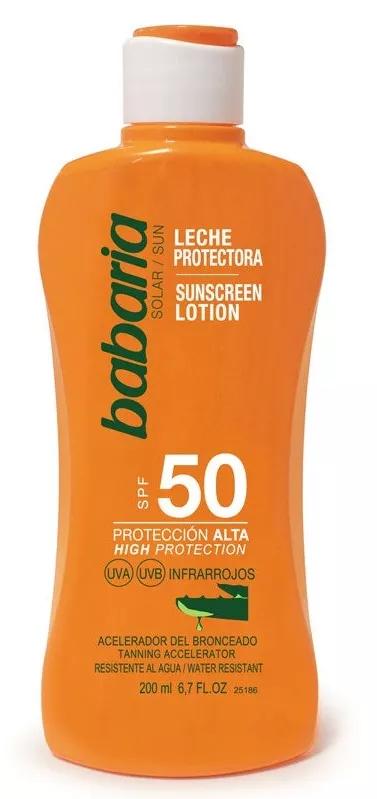 Babaria Zonnebrandmelk SPF50 Aloë 200 ml