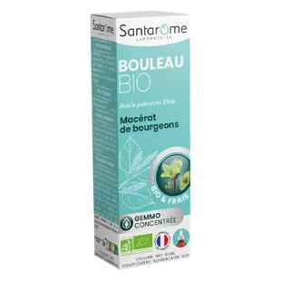Integratore alimentare di betulla biologica Santarome, disintossicante e drenante, flacone da 30 ml