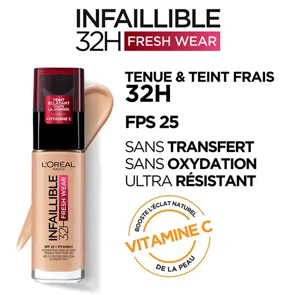 L'Oréal Paris Infaillible 32h Freshwear Fond de Teint N°355 Terre de Sienne 30ml