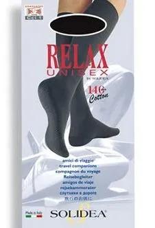 Solidea Relax Unisex 140 DEN Gambaletto Compressivo Colore Blu Scuro Taglia 2