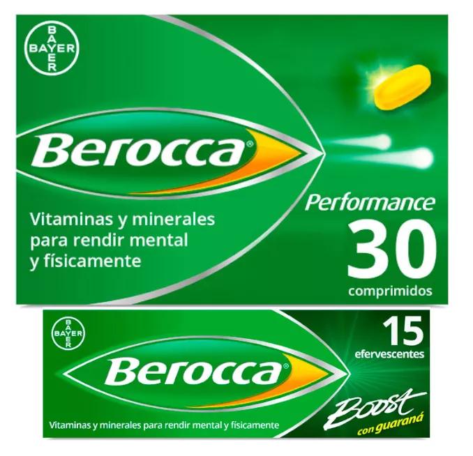 Berocca Performance Vitamine und Performance Orangengeschmack 30 Brausetabletten + Berocca Boost 15 Tabletten SPARFORMAT