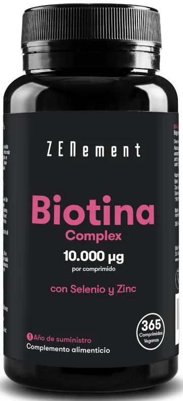 Complexe de biotine ZENement avec sélénium et zinc 365 comprimés végétaliens