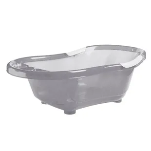 dBb Remond Vaschetta con Tappo per lo Scarico e Impugnatura Anti - Scivolo Grigio Glitterato Translucido