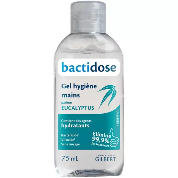 Bactidose Gel Hygiène Mains Parfum Eucalyptus 75ml