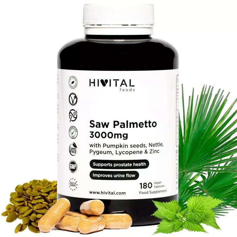 Hivital Saw Palmetto 3000 mg 180 Cápsulas
