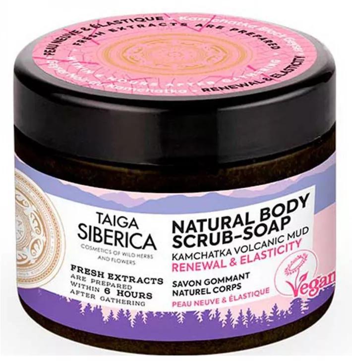 Taiga Siberica Kamchatka Volcanic Mud Sabonete Esfoliante Natural para Renovação e Elasticidade 300ml