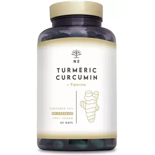 N2 Natural Nutrition Turmeric Piperine 90 Vegan Capsules