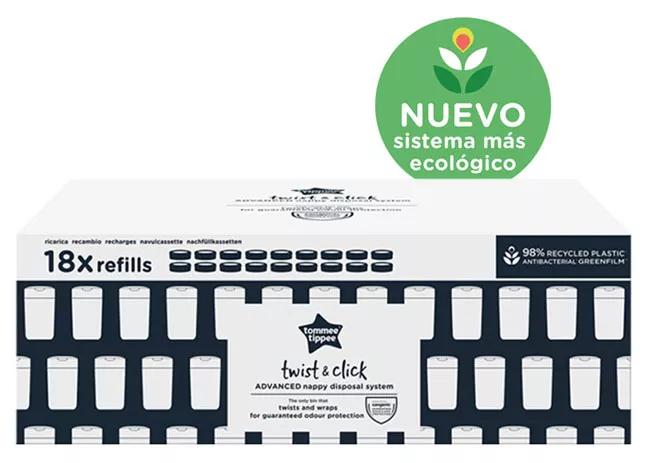 Tommee Tippee Recarga Contentor Fraldas Sangenic Twist&Click 18Uds