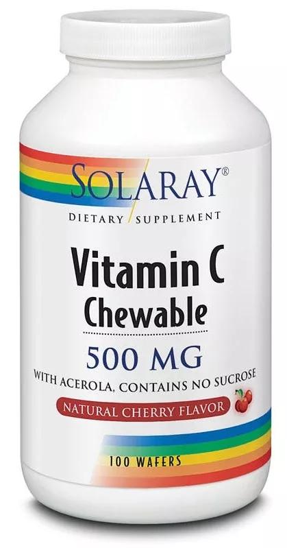 Solaray Vitamina C Cereja 500mg 100 Comprimidos Mastigávies