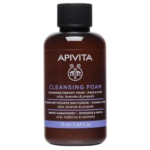 Apivita Mini Gesichtscreme und Augenreinigungsschaum mit Olive und Lavendel 75ml