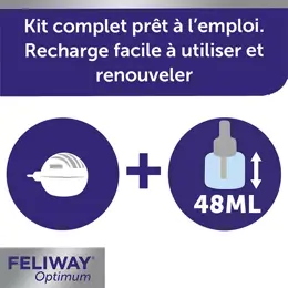 FELIWAY Optimum Kit complet Anti-stress chat nouvelle formule 30 jours