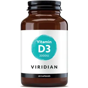 Viridian Vitamina D3 Vegana 2000 IU 60 Cápsulas