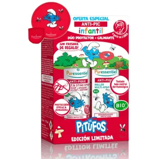 Pack Puressentiel Spray Anti-Pic Schtroumpfs 75 ml + Roll on Anti-Pic 5 ml + Frisbee