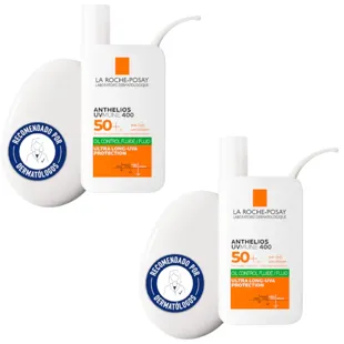 La Roche Posay Anthelios UV-MUNE 400 Oil Control Facial Sunscreen SPF50+ 2x50 ml