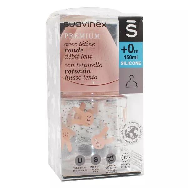 Suavinex Biberón Premium Flujo Lento Conejo Gris 150ml