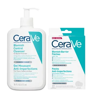 Gel detergente anti-imperfezioni e acne CeraVe 236 ml + 22 cerotti
