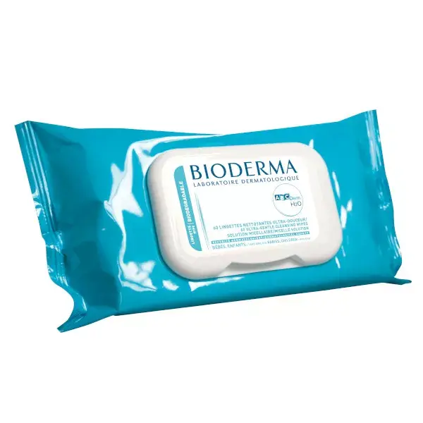 Bioderma ABCDerm H2O Toallitas Limpiadoras 60 toallitas