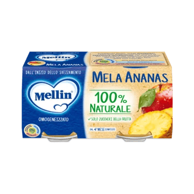 Mellin Omogeneizzato di Frutta Mela e Ananas 2 x 100 g