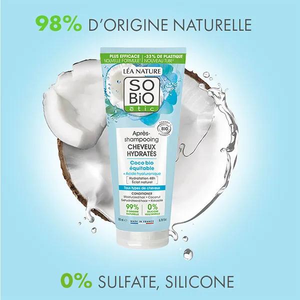 Shampoing Bio SO'BiO étic Hibiscus & Acide Laurique De Coco 200 Ml - Neuf Emballé - Hydratant