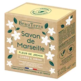 Beauterra Savon de Marseille Solide Fleur de Jasmin 100g