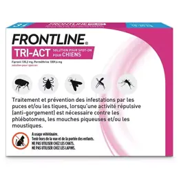 Frontline Tri-Act Chiens M 10-20 kg 3 Pipettes