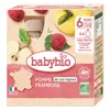 Babybio Fruits Gourde Pomme Framboise +6m Bio 4 x 90g