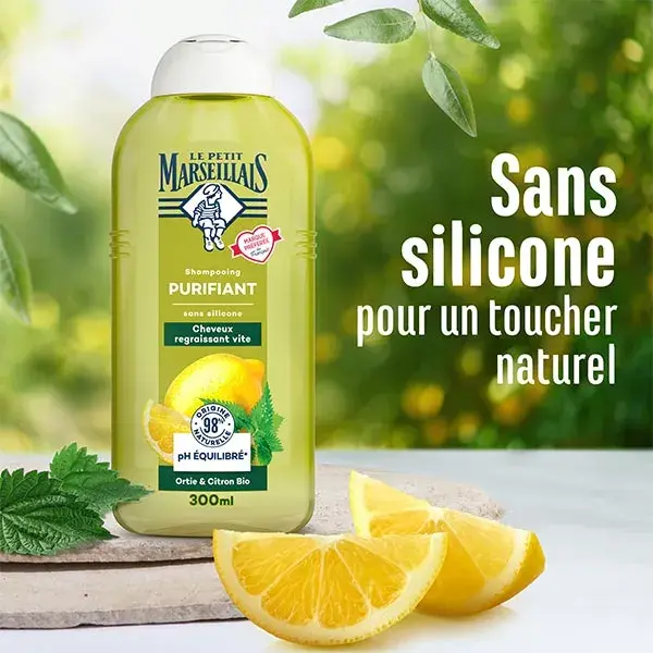 Le Petit Marseillais Shampooing Purifiant Ortie Citron Bio 300 ml