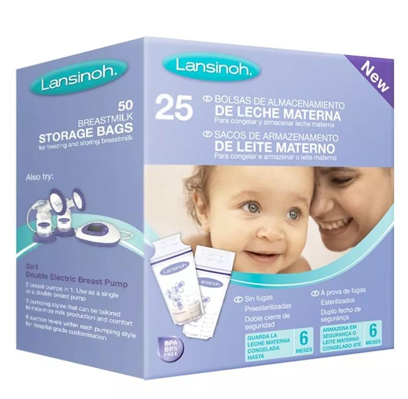 Lansinoh Sacs de conservation du lait 25 unités
