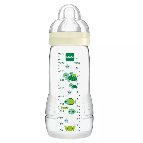 MAM Easy Active Biberón 2ª Etapa +6 meses Amarillo 330ml