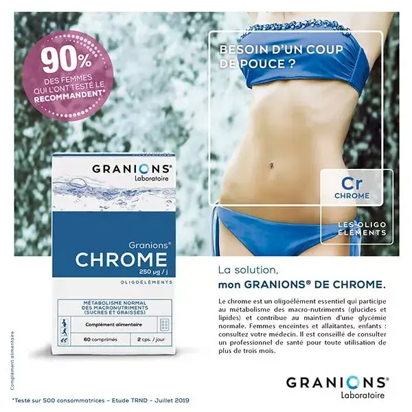 Granions Chrome 60 comprimidos masticables