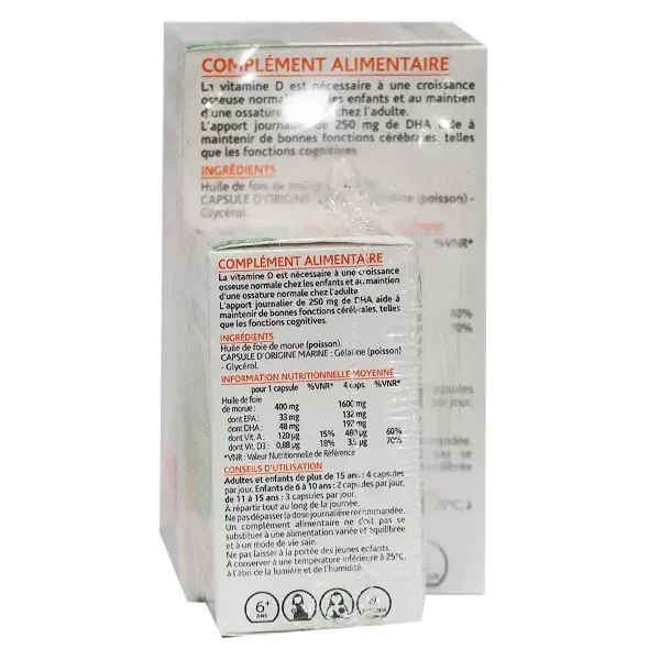 Arkopharma Arkocapsules Cod Liver Oil 200 capsules + 60 capsules Free