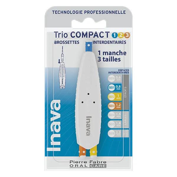 Inava Spazzolini Interdentali Trio Compact 1. 2. 3 Spazi Stretti 6 ricariche