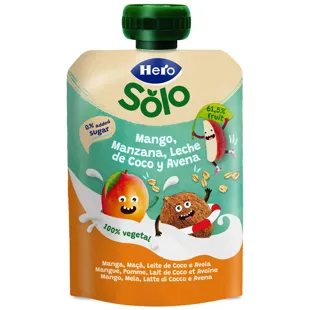 Hero Solo Bolsita de Mango, Manzana, Leche de coco y Avena +6m 100 gr