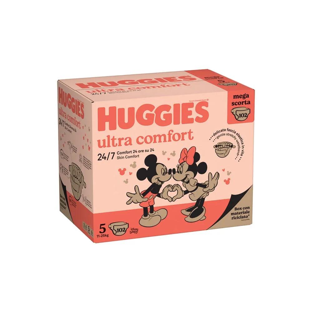 Huggies Ultra Comfort Pannolini Taglia 5 11-25 Kg 102 Pannolini