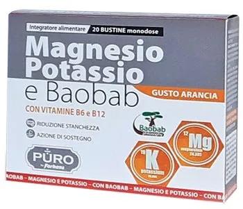 Forhans Puro Magnesio Potassio E Baobab Gusto Arancia 20 Bustine Da 4g