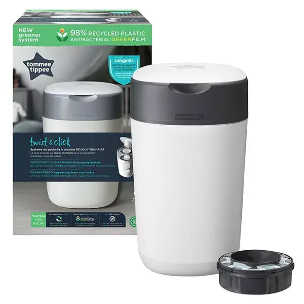 Tommee Tippee Twist & Click Poubelle à Couches Blanc