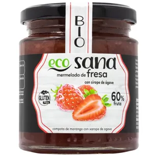 Ecosana Strawberry Jam with Organic Agave Syrup 260 gr