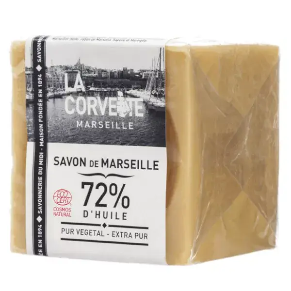 La Corvette Marseille Cube de Savon de Marseille Olive Extra Pur Filmé 200g