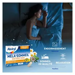 Alvityl Méla-Sommeil Mélatonine + 3 plantes + vitamine B6 dès 18 ans 30 gélules