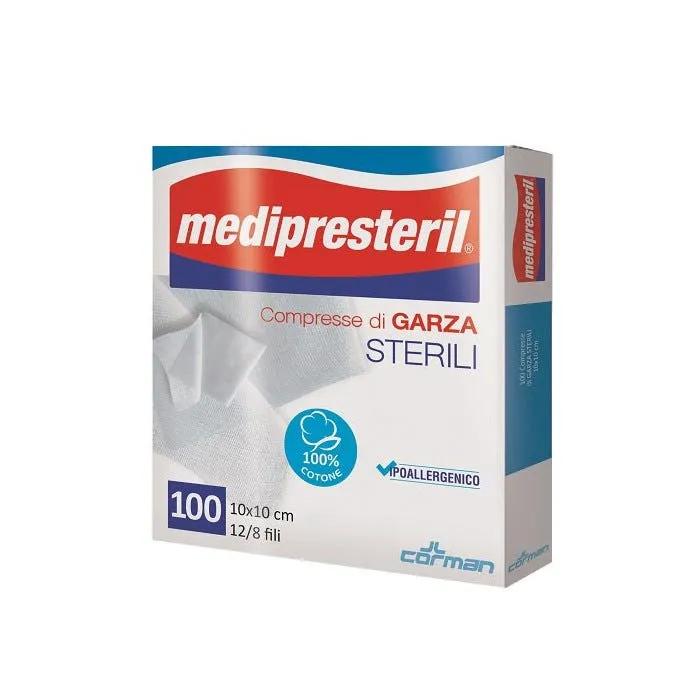 Medipresteril Compresse di Garza Sterili 10x10 cm 100 Pezzi