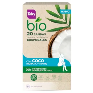Strisce depilatorie al cocco biologico Taky, 20 unità