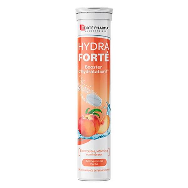 Forté Pharma HydraForté Melocotón Hidratación Electrolitos Vitaminas Minerales 24 comprimidos