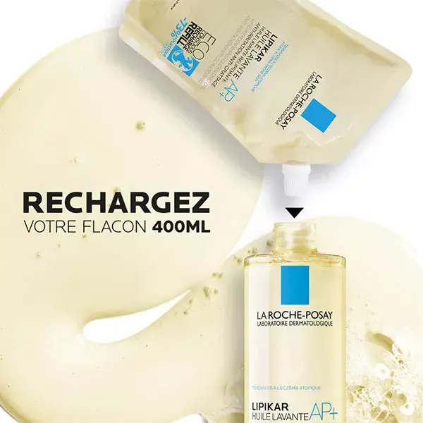 La Roche Posay Lipikar Huile Lavante AP+ 400ml & Lipikar Huile Lavante AP+ Ecorecharge 400ml