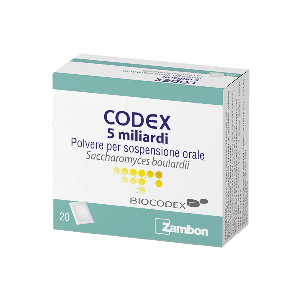 Codex 5 miliardi 250 mg Saccharomyces boulardii 20 Bustine