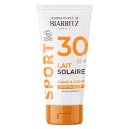 Laboratoires de Biarritz Soins Solaires Sport Lait SPF30 Bio 50ml