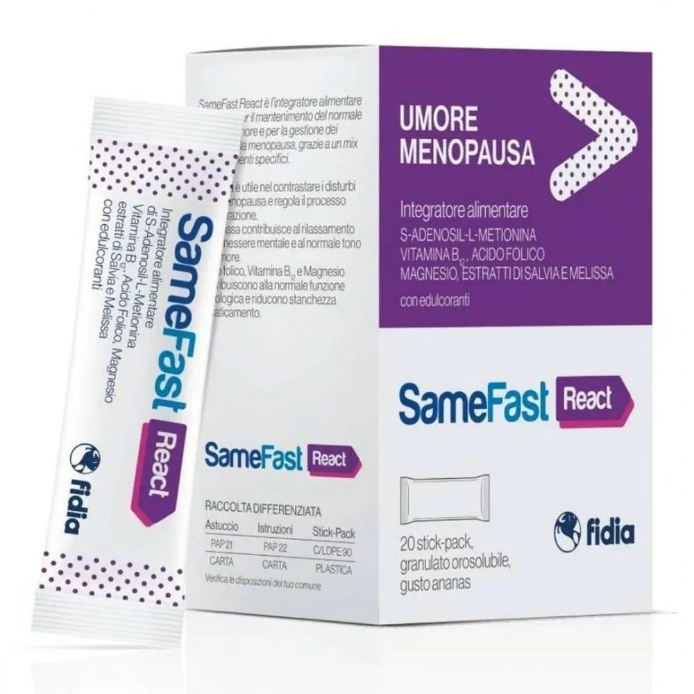 SameFast React Integratore Per Tono Dell'Umore E Menopausa 20 Stick