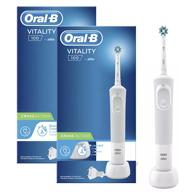 Oral-B Vitality 100 Cross Action Cepillo Eléctrico Blanco 2 uds